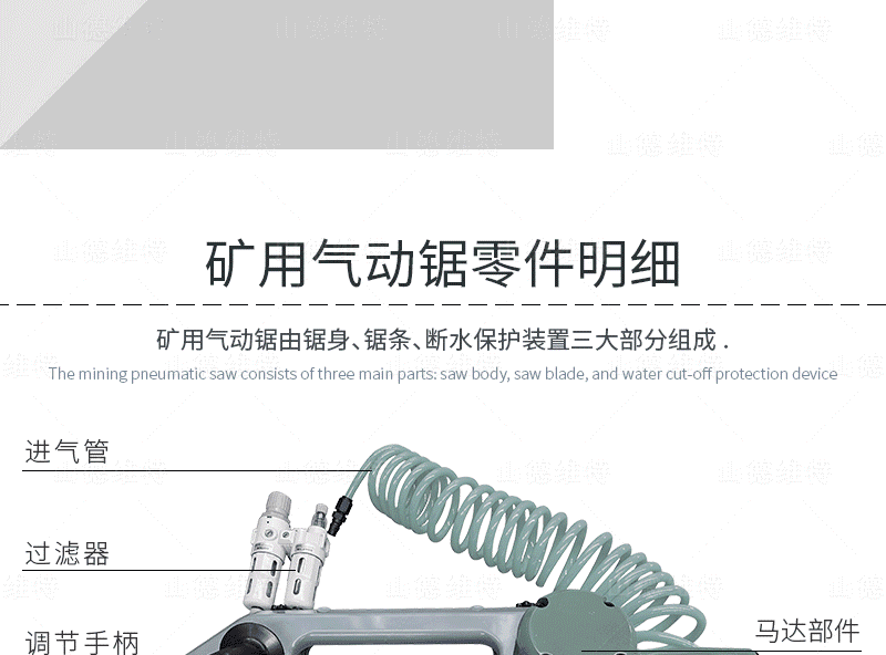JQD-15礦用(yòng)氣動鋸組成